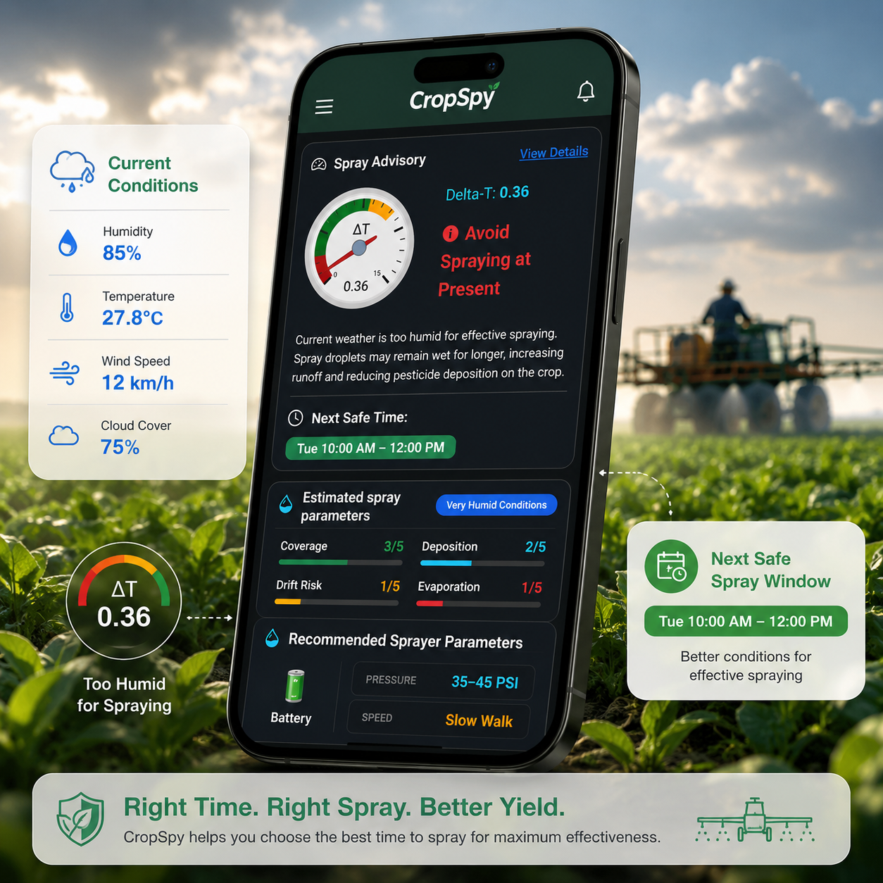 Spray Suitability Screenshot